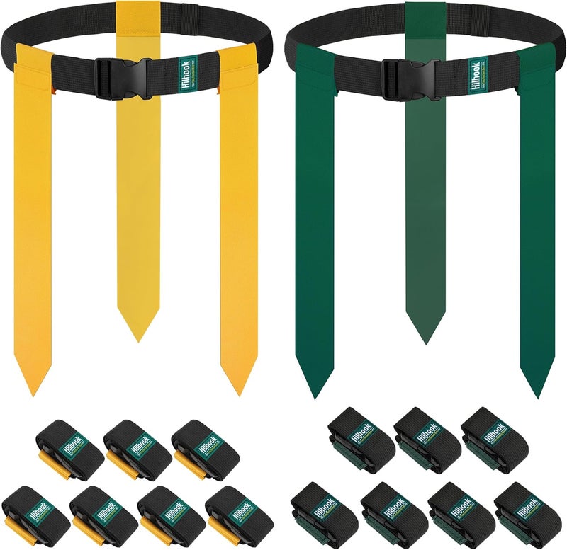 Hilhook Flag Football Belts, 14 Player Flag Football Set with 42 Flags for Kids Youth and Adults Training Equipment - Image 1